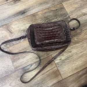 Crocodile Pattern Brahmin Crossbody Bag